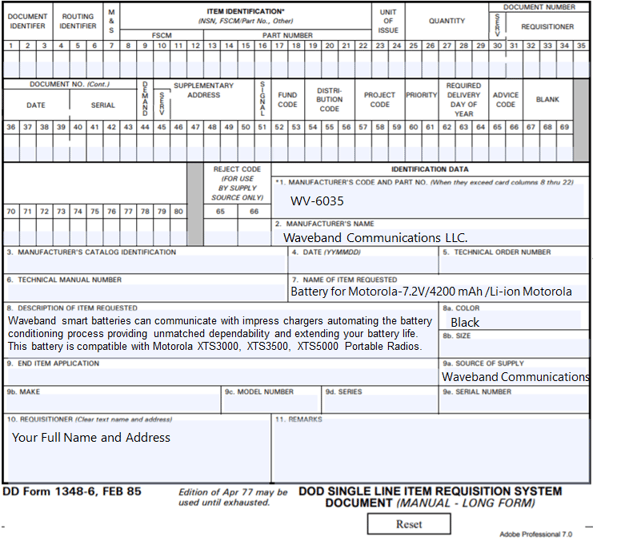 DD-1348-6 Form Example